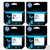 惠普原装 HP711墨盒 HP T120 T520绘图仪原装墨盒 hp711四色套装