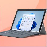 微软Surface Go 3 4G+64G 二合一平板电脑 亮铂金+冰晶蓝键盘盖 10.5英寸人脸识别 学生平板 轻薄笔记本