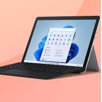 微软Surface Go 3 李现同款 酷睿i3 8G+128G 二合一平板电脑 亮铂金+典雅黑键盘盖 10.5英寸轻薄笔记本