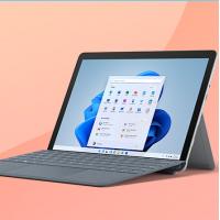 微软Surface Go 3 酷睿i3 8G+128G 二合一平板电脑 亮铂金+冰晶蓝键盘盖 10.5英寸 学生平板 轻薄笔记本